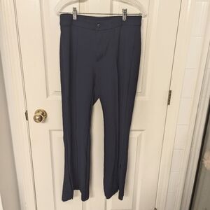 Gap High Rise Ponte Split Flare Pants size 12P Navy Blue Dress Pant Office Pant